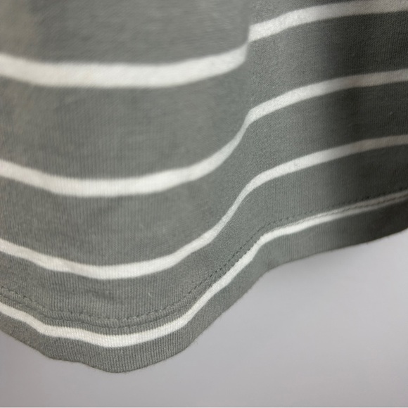 BB Dakota Striped French Terry Oversized Long Sleeve Tee XL Grey - Picture 8 of 12